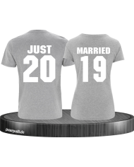 Just married grau couple t shirts