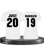 Just married weiß couple t shirts
