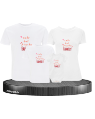Cute but Psycho Family 4er Familienset T-Shirts mit Babybody