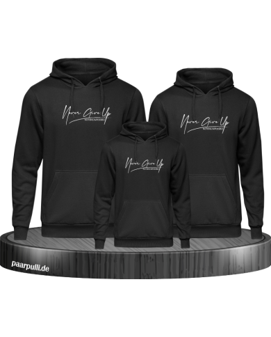 Never give up 3er Hoodies Never give up 3er Hoodies