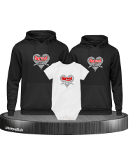 Spread Love and Kindness 3er Hoodies mit Baby Body