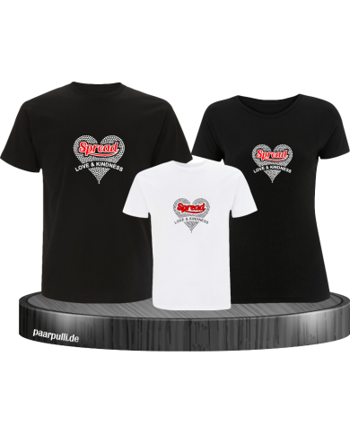 Spread Love and Kindness 3er Familienset T-Shirts Spread Love and Kindness 3er Familienset T-Shirts