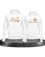 King & Queen Muster auf Pärchen Hoodie Set