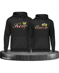 King Queen Partnerlook mit Blumenmuster