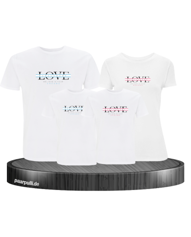 Love belive in your Dream mit Wunschname Familienlook
