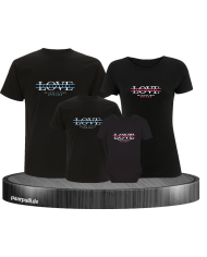 Love belive in your Dream  4er Familienset T-Shirts mit Babybody