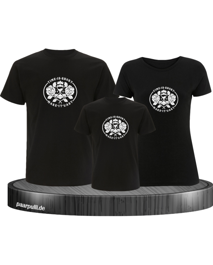 Time is short 3er Familienset T-Shirts