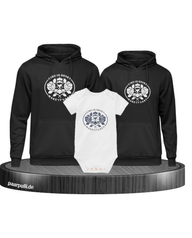Time is short 3er Hoodies mit Baby Body Time is short 3er Hoodies mit Baby Body