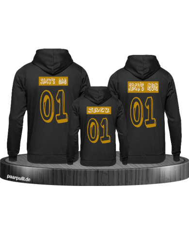 Mum and Dad, Kind Wunschname Familienlook Hoodies Mum and Dad, Kind Wunschname Familienlook Hoodies