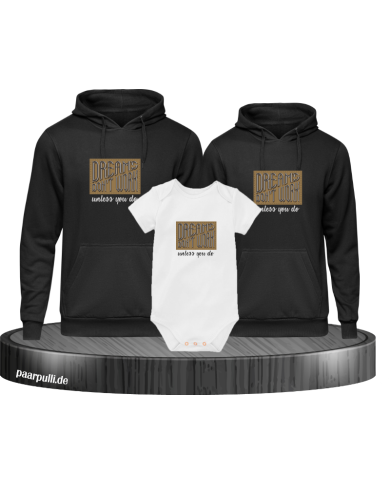 Dreams don't work unless you do 3er Hoodies mit Baby Body Dreams don't work unless you do 3er Hoodies mit Baby Body