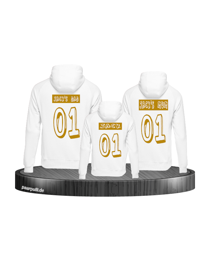 Mum and Dad, Kind Wunschname Familienlook Hoodies