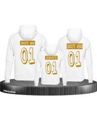 Mum and Dad, Kind Wunschname Familienlook Hoodies
