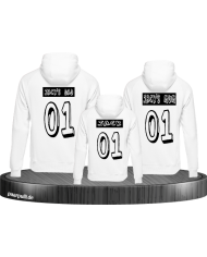 Mum and Dad, Kind Wunschname Familienlook Hoodies