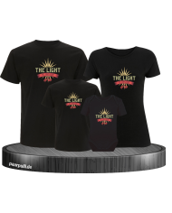 Love Flower mit Wunschname 4er Familienset T-Shirts mit Babybody