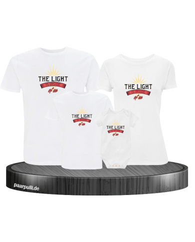 The Light inside of you 4er Familienset T-Shirts mit Babybody The Light inside of you 4er Familienset T-Shirts mit Babybody