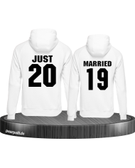 Hoodies Just married weiß hochzeit