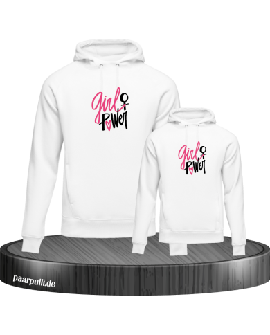 Girl Power Partnerlook Mutter und Kind Hoodies Girl Power Partnerlook Mutter und Kind Hoodies