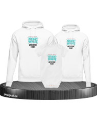 Stay Wild with your Family 3er Hoodies mit Baby Body