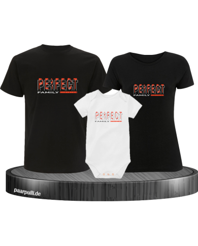 Perfect Family Division  3er Familienset T-Shirts mit  Babybody Perfect Family Division  3er Familienset T-Shirts mit  Babybody