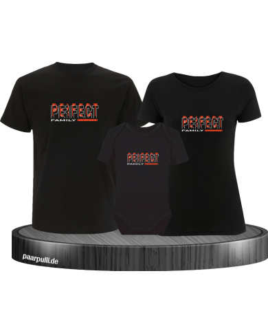 Perfect Family Division 3er Familienset T-Shirts mit  Babybody Perfect Family Division 3er Familienset T-Shirts mit  Babybody