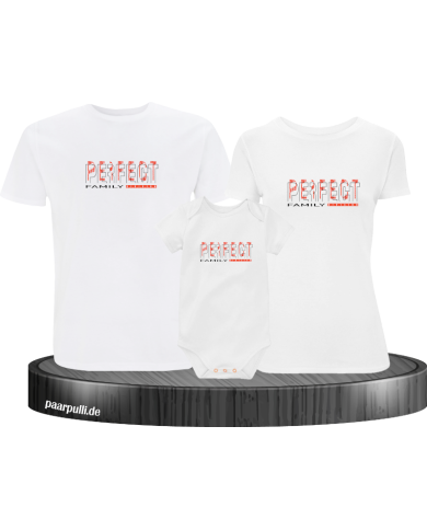 Perfect Family Division 3er Familienset T-Shirts mit  Babybody Perfect Family Division 3er Familienset T-Shirts mit  Babybody