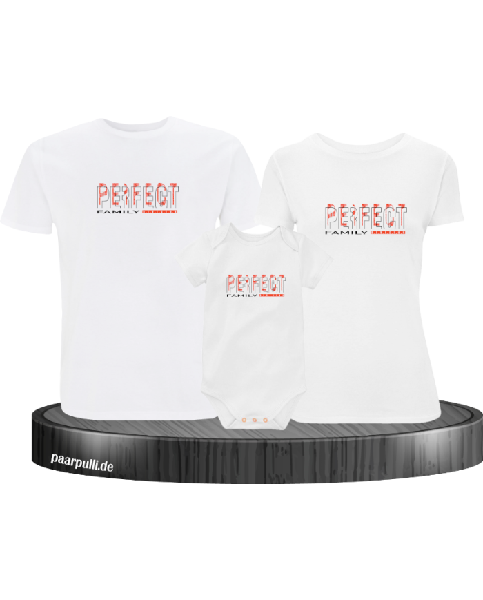 Perfect Family Division 3er Familienset T-Shirts mit  Babybody