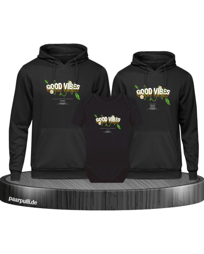 Good Vibe 3er Hoodies mit Baby Body