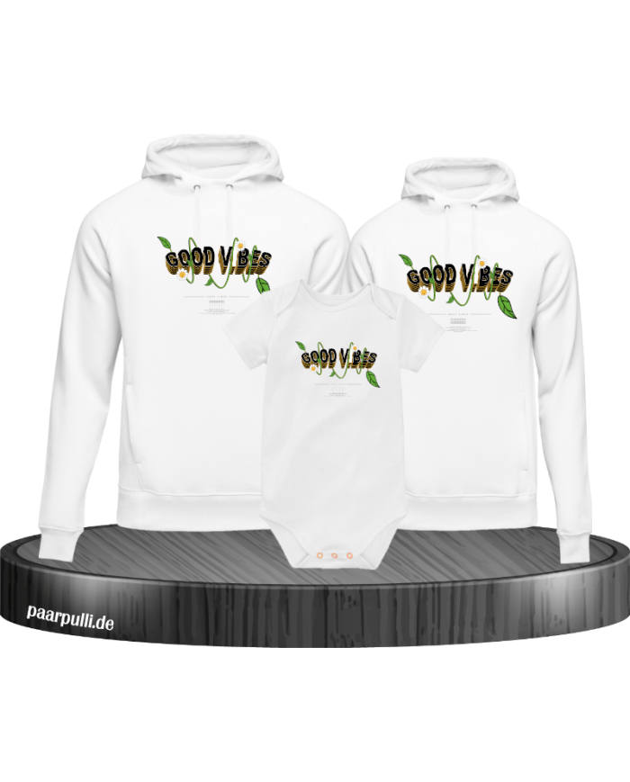 Good Vibe 3er Hoodies mit Baby Body