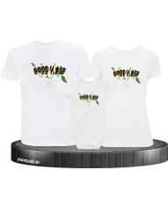 Good Vibe 3er Familienset T-Shirts mit Babybody