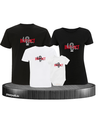 Instinct Family 4er Familienset T-Shirts mit Babybody Instinct Family 4er Familienset T-Shirts mit Babybody