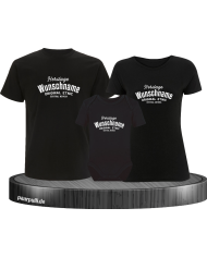 Heritage Wunschname 3er Familienset T-Shirts mit Babybody