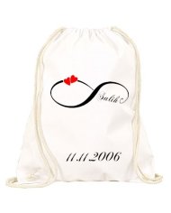 She is Mine He is Mine Turnbeutel weiß