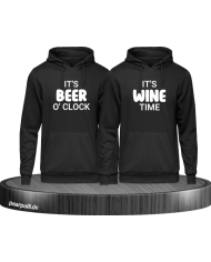 It's beer o'clock It's wine time