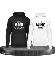 It's beer o'clock It's wine time