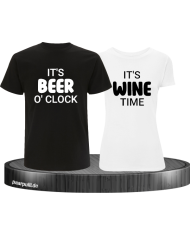 It's beer o'clock It's wine time