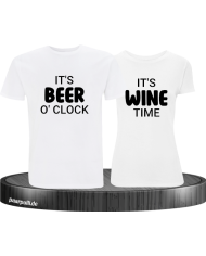 It's beer o'clock It's wine time