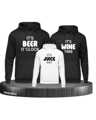 It's beer o'clock It's wine time It's juice day