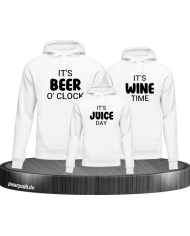 It's beer o'clock It's wine time It's juice day