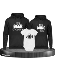 It's beer o'clock It's wine time It's juice day