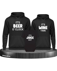 It's beer o'clock It's wine time It's juice day