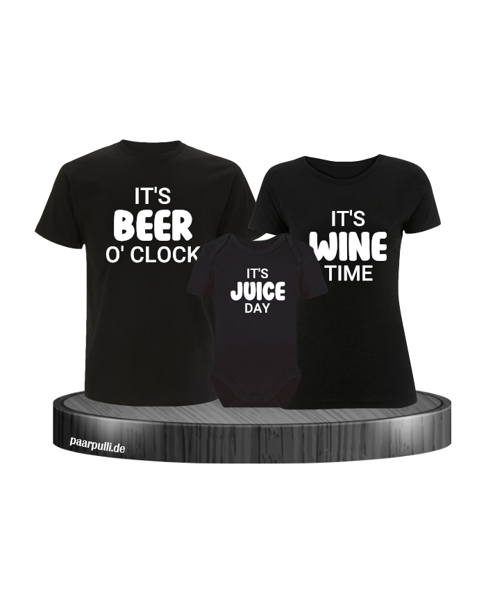It's beer o'clock It's wine time It's juice day