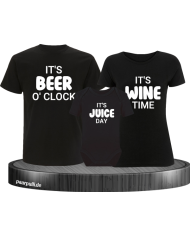 It's beer o'clock It's wine time It's juice day
