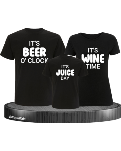 It's beer o'clock It's wine time It's juice day
