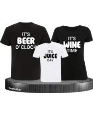 It's beer o'clock It's wine time It's juice day