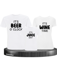It's beer o'clock It's wine time It's juice day