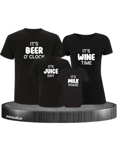 It's beer o'clock It's wine time It's juice day