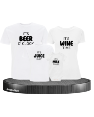 It's beer o'clock It's wine time It's juice day
