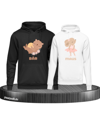 Bär & Maus schwarz-weiß Bär & Maus schwarz-weiß