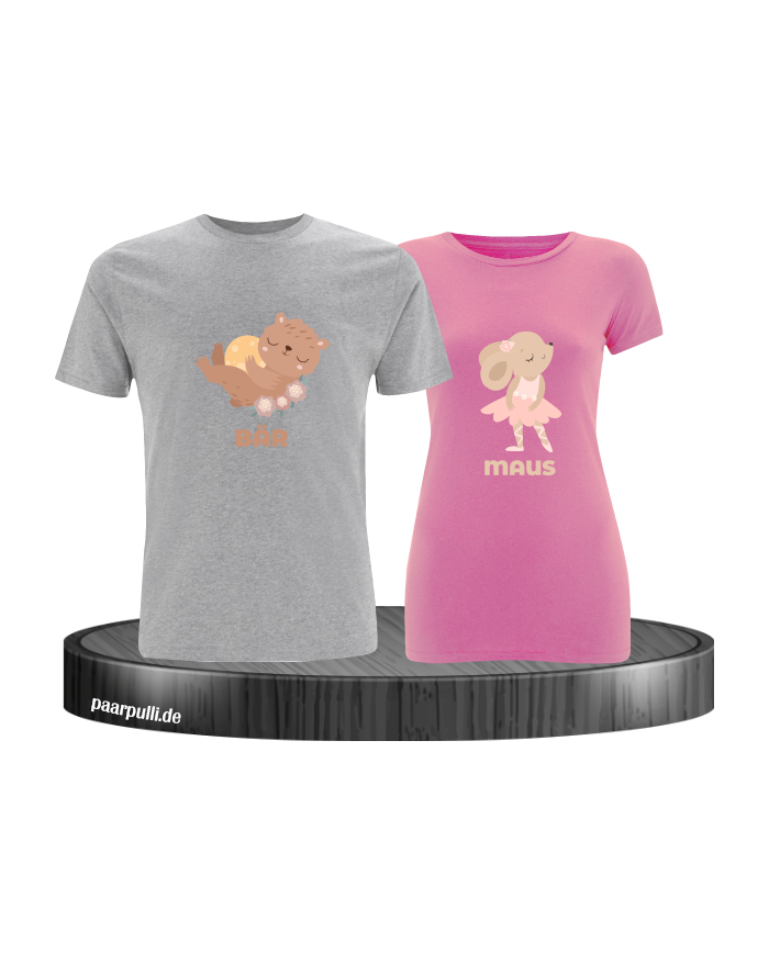 Bär & Maus grau-rosa