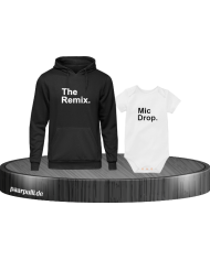 The Remix Mic Drop Geschwister Hoodie mit Baby-Body